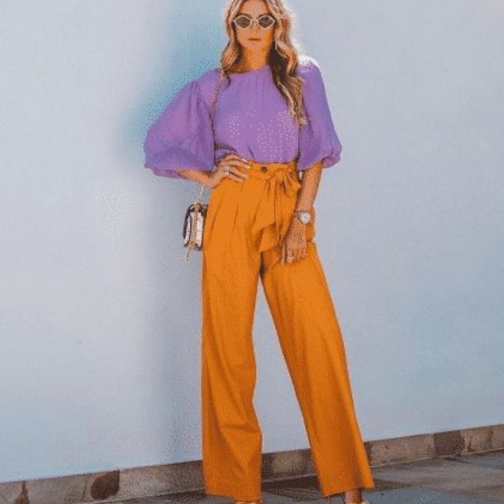 Orange Linen Set